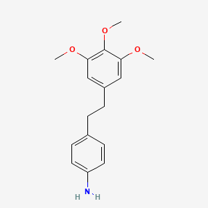 molecular formula C17H21NO3 B3061438 4-(3,4,5-Trimethoxyphenethyl)aniline CAS No. 110997-90-5