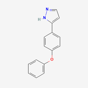 molecular formula C15H12N2O B3061457 5-(4-phenoxyphenyl)-1H-pyrazole CAS No. 111273-31-5