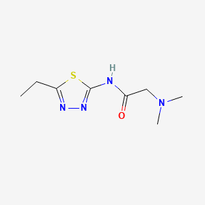 molecular formula C8H14N4OS B3061464 Acetamide, 2-(dimethylamino)-N-(5-ethyl-1,3,4-thiadiazol-2-yl)- CAS No. 111750-46-0