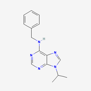 molecular formula C15H17N5 B3061470 9H-嘌呤-6-胺，9-(1-甲基乙基)-N-(苯甲基)- CAS No. 111853-20-4