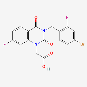 1(2H)-Quinazolineacetic acid, 3,4-dihydro-3-((4-bromo-2-fluorophenyl)methyl)-2,4-dioxo-7-fluoro-