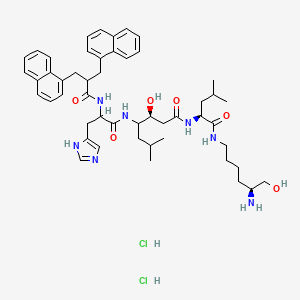 molecular formula C50H69Cl2N7O6 B3061494 Bis((1-naphthyl)methyl)acetyl-histidyl-statyl-leucyl-episilon-lysinol CAS No. 115404-79-0