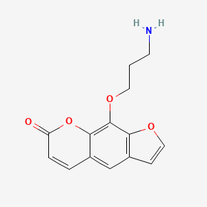 molecular formula C14H13NO4 B3061514 9-(3-aminopropoxy)-7H-furo[3,2-g]chromen-7-one CAS No. 119802-72-1