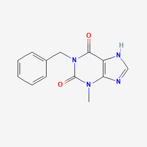 molecular formula C13H12N4O2 B3061518 1H-Purine-2,6-dione, 3,7-dihydro-3-methyl-1-(phenylmethyl)- CAS No. 120642-81-1