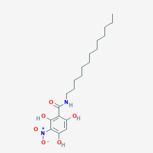 molecular formula C20H32N2O6 B3061562 2,4,6-Trihydroxy-3-nitro-N-tridecyl-benzamide CAS No. 126395-25-3