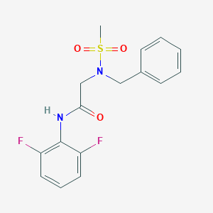 2-[benzyl(methylsulfonyl)amino]-N-(2,6-difluorophenyl)acetamide