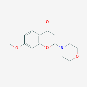 molecular formula C14H15NO4 B3061603 7-Methoxy-2-morpholin-4-yl-chromen-4-one CAS No. 130735-66-9