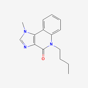 molecular formula C15H17N3O B3061614 4H-Imidazo(4,5-c)quinolin-4-one, 1,5-dihydro-5-butyl-1-methyl- CAS No. 133305-92-7