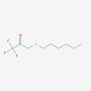 molecular formula C9H15F3OS B3061616 1,1,1-Trifluoro-3-hexylsulfanylpropan-2-one CAS No. 133311-65-6
