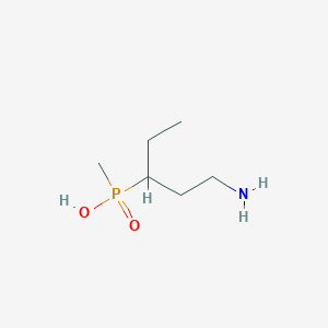 molecular formula C6H16NO2P B3061620 (3-Amino-1-ethyl-propyl)-methyl-phosphinic acid CAS No. 133345-70-7