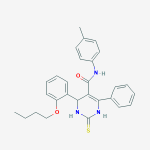 molecular formula C28H29N3O2S B306165 6-(2-butoxyphenyl)-N-(4-methylphenyl)-4-phenyl-2-sulfanyl-1,6-dihydropyrimidine-5-carboxamide 