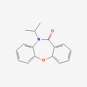 molecular formula C16H15NO2 B3061664 10-Isopropyl-dibenz(b,f)(1,4)oxazepin-11-(10H)-one CAS No. 135810-42-3