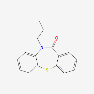 molecular formula C16H15NOS B3061665 10-Propyl-dibenz(b,f)(1,4)thiazepin-11-(10H)-one CAS No. 135810-44-5