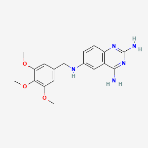 N6-[(3,4,5-trimethoxyphenyl)methyl]quinazoline-2,4,6-triamine