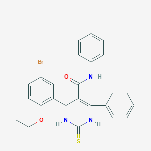 molecular formula C26H24BrN3O2S B306169 6-(5-bromo-2-ethoxyphenyl)-N-(4-methylphenyl)-4-phenyl-2-sulfanyl-1,6-dihydropyrimidine-5-carboxamide 