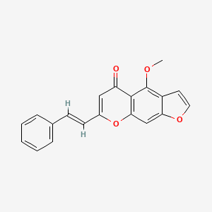 molecular formula C20H14O4 B3061702 4-Methoxy-7-(2-phenylethenyl)-5H-furo[3,2-g][1]benzopyran-5-one CAS No. 138565-05-6