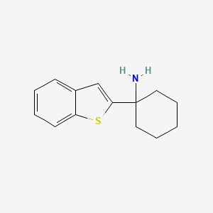 molecular formula C14H17NS B3061741 Cyclohexanamine, 1-benzo[b]thien-2-yl- CAS No. 143603-26-3