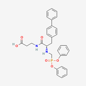 3-(N-(2-(((Diphenylphosphono)methyl)amino)-3-(4-biphenylyl)propionyl)amino)propionic acid