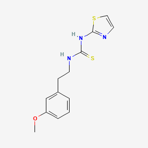 B3061842 Thiourea, N-(2-(3-methoxyphenyl)ethyl)-N'-2-thiazolyl- CAS No. 149485-99-4