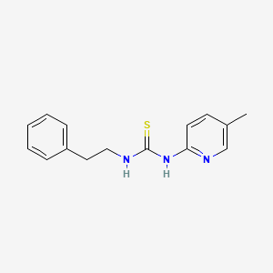 molecular formula C15H17N3S B3061847 Thiourea, N-(5-methyl-2-pyridinyl)-N'-(2-phenylethyl)- CAS No. 149486-00-0
