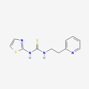 Thiourea, N-(2-(2-pyridinyl)ethyl)-N'-2-thiazolyl-