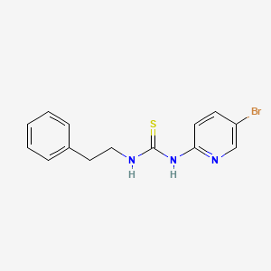 molecular formula C14H14BrN3S B3061884 Thiourea, N-(5-bromo-2-pyridinyl)-N'-(2-phenylethyl)- CAS No. 149487-00-3
