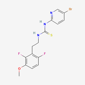 molecular formula C15H14BrF2N3OS B3061891 Thiourea, N-(5-bromo-2-pyridinyl)-N'-(2-(2,6-difluoro-3-methoxyphenyl)ethyl)- CAS No. 149488-76-6