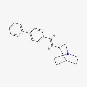 3-((E)-2-(4-Phenylphenyl)ethenyl)-1-azabicyclo(2.2.2)octane