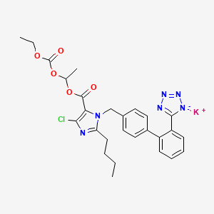 molecular formula C27H28ClKN6O5 B3061944 Elisartan potassium CAS No. 154568-18-0