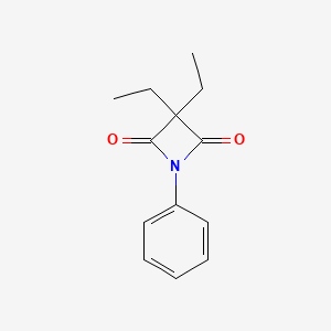 molecular formula C13H15NO2 B3061967 2,4-Azetidinedione, 3,3-diethyl-1-phenyl- CAS No. 15745-94-5