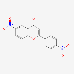 molecular formula C15H8N2O6 B3061969 6-Nitro-2-(4-nitro-phenyl)-chromen-4-one CAS No. 158555-11-4