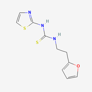 molecular formula C10H11N3OS2 B3062068 Thiourea, N-(2-(2-furanyl)ethyl)-N'-2-thiazolyl- CAS No. 172505-85-0