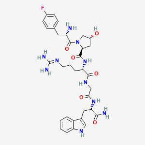 molecular formula C33H43FN10O6 B3062090 Nemifitide CAS No. 173240-15-8