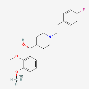 molecular formula C22H28FNO3 B3062111 Volinanserin C-11 CAS No. 174792-03-1