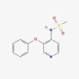 molecular formula C12H12N2O3S B3062133 N-(3-phenoxy-4-pyridinyl)methanesulfonamide CAS No. 180194-78-9