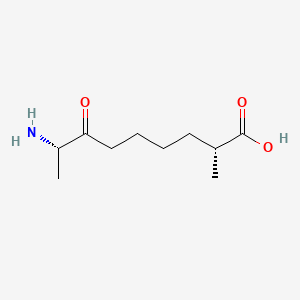 molecular formula C10H19NO3 B3062146 8(S)-Amino-2(R)-methyl-7-oxononanoic acid CAS No. 181886-81-7