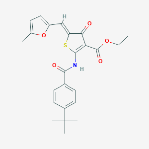 molecular formula C24H25NO5S B306215 ethyl (5Z)-2-[(4-tert-butylbenzoyl)amino]-5-[(5-methylfuran-2-yl)methylidene]-4-oxothiophene-3-carboxylate 