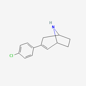 molecular formula C13H14ClN B3062200 3-(4-Chlorophenyl)-2-nortropene CAS No. 189746-53-0