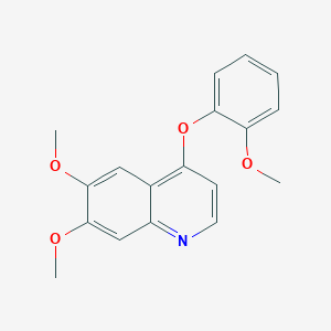molecular formula C18H17NO4 B3062204 6,7-Dimethoxy-4-(2-methoxyphenoxy)quinoline CAS No. 190726-38-6