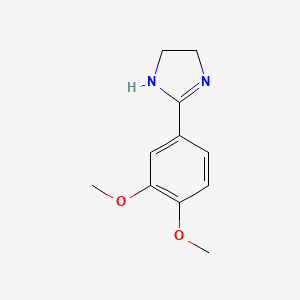 molecular formula C11H14N2O2 B3062211 2-(3,4-dimethoxyphenyl)-4,5-dihydro-1H-imidazole CAS No. 192988-59-3