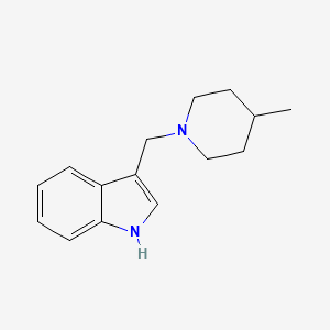 molecular formula C15H20N2 B3062258 3-[(4-methylpiperidin-1-yl)methyl]-1H-indole CAS No. 21000-95-3