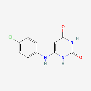 molecular formula C10H8ClN3O2 B3062263 6-(4-Chloro-phenylamino)-1H-pyrimidine-2,4-dione CAS No. 21333-02-8