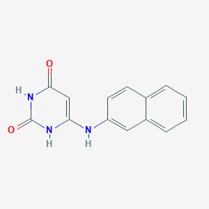 molecular formula C14H11N3O2 B3062267 6-(Naphthalen-2-ylamino)-1H-pyrimidine-2,4-dione CAS No. 21333-09-5