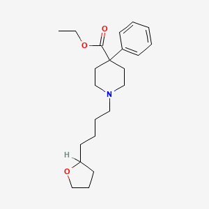 molecular formula C22H33NO3 B3062332 4-Phenyl-1-(4-(tetrahydro-2-furyl)butyl)isonipecotic acid ethyl ester CAS No. 2260-46-0