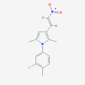 molecular formula C15H15IN2O2 B306237 3-{2-nitrovinyl}-1-(3-iodo-4-methylphenyl)-2,5-dimethyl-1H-pyrrole 
