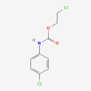 molecular formula C9H9Cl2NO2 B3062403 CARBANILIC ACID, p-CHLORO-, 2-CHLOROETHYL ESTER CAS No. 25217-18-9