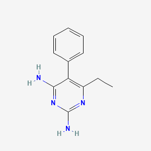 molecular formula C12H14N4 B3062480 6-Ethyl-5-phenylpyrimidine-2,4-diamine CAS No. 27653-49-2