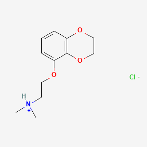 molecular formula C12H18ClNO3 B3062525 Ethylamine, 2-(1,4-benzodioxan-5-yloxy)-N,N-dimethyl-, hydrochloride CAS No. 2906-72-1