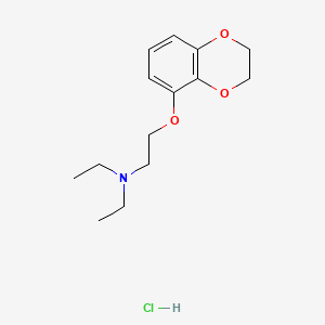 molecular formula C14H22ClNO3 B3062528 Triethylamine, 2-(1,4-benzodioxan-5-yloxy)-, hydrochloride CAS No. 2906-73-2