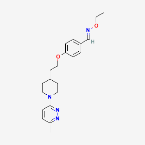 molecular formula C21H28N4O2 B3062578 Benzaldehyde, 4-(2-(1-(6-methyl-3-pyridazinyl)-4-piperidinyl)ethoxy)-, O-ethyloxime CAS No. 314062-80-1